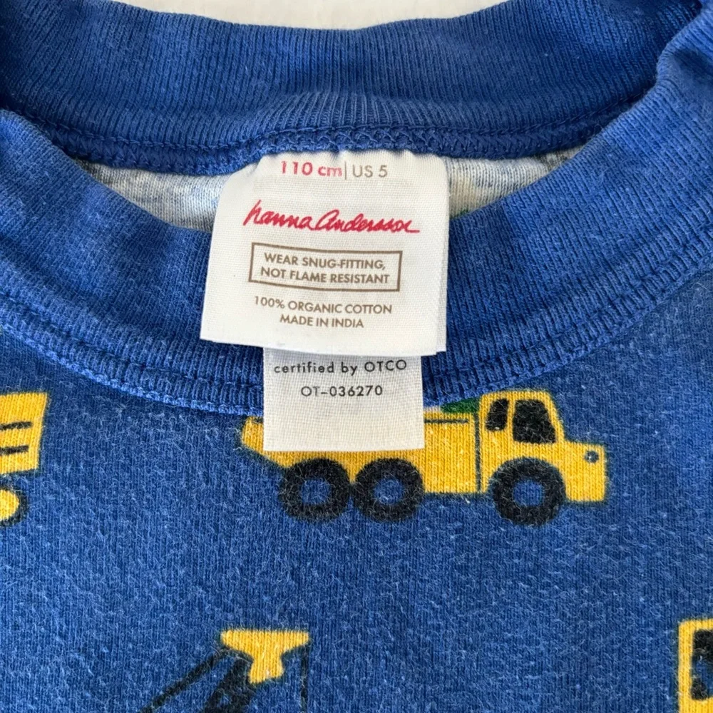 Hanna Andersson Christmas Pajama Top size 5, Blue